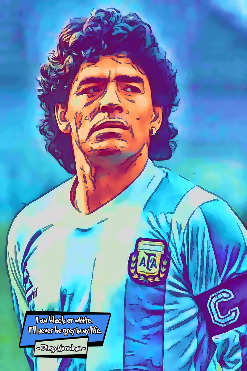 Diego Maradona — Comic Strip Canvas