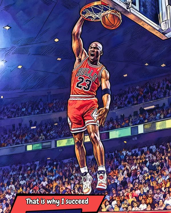 Michael Jordan — Comic Strip Canvas