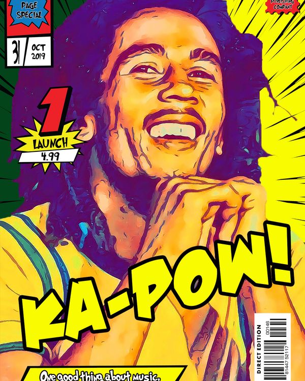 Bob Marley — Comic Strip Canvas