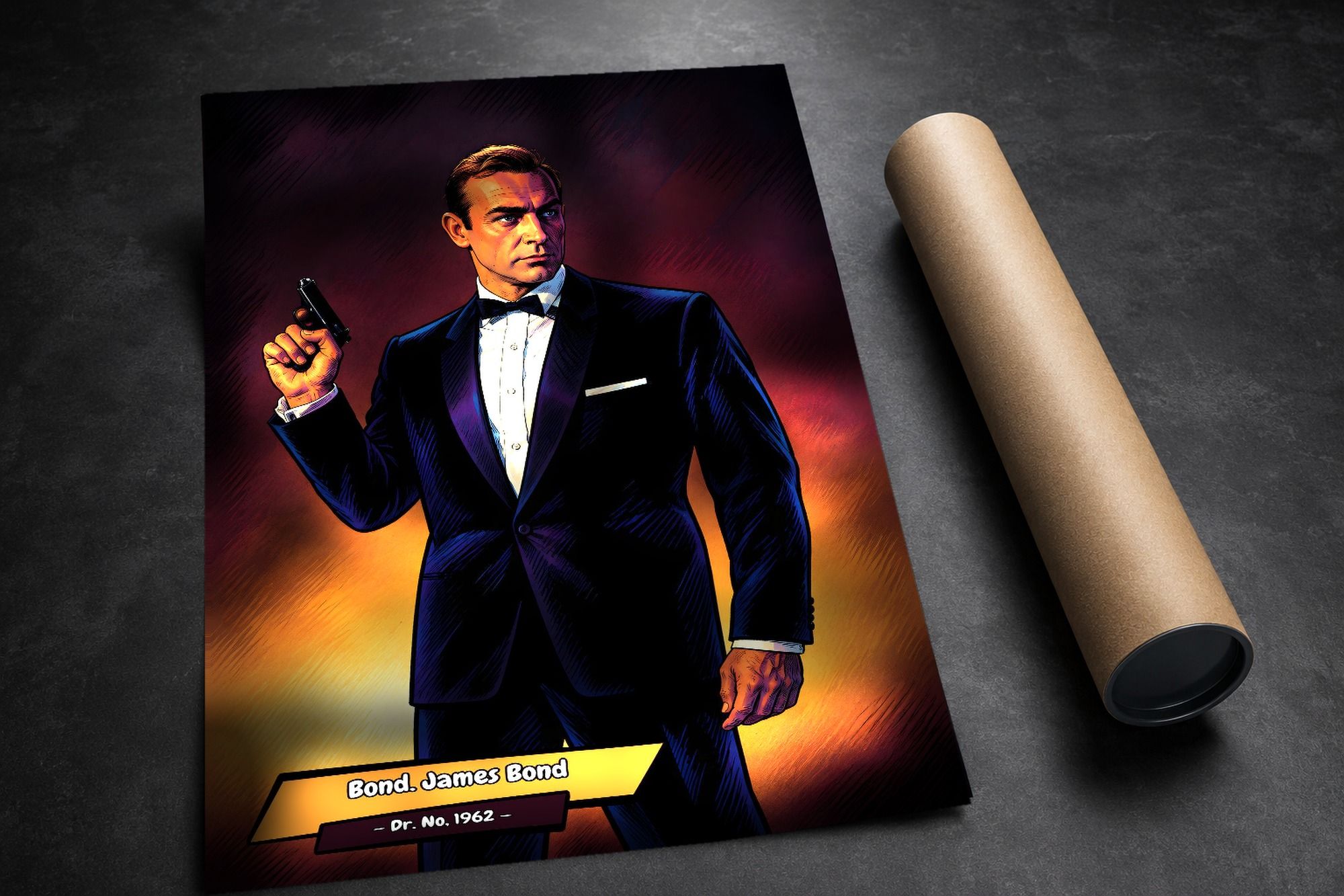 007-Sean Connery lifestyle mockup — Comic Strip Canvas