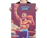 Marvin Hagler lifestyle mockup — Comic Strip Canvas