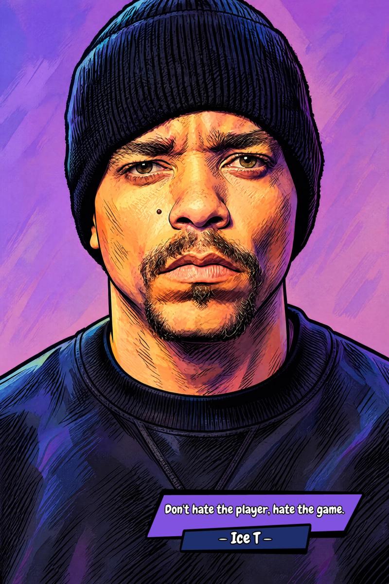 Ice T — Comic Strip Canvas