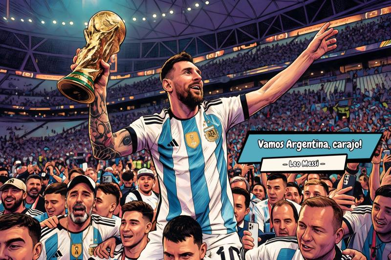 Messi World Cup 2022 — Comic Strip Canvas