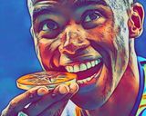 Mo Farah — Comic Strip Canvas