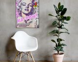 Marilyn Monroe lifestyle mockup — Comic Strip Canvas
