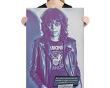 Joey Ramone lifestyle mockup — Comic Strip Canvas
