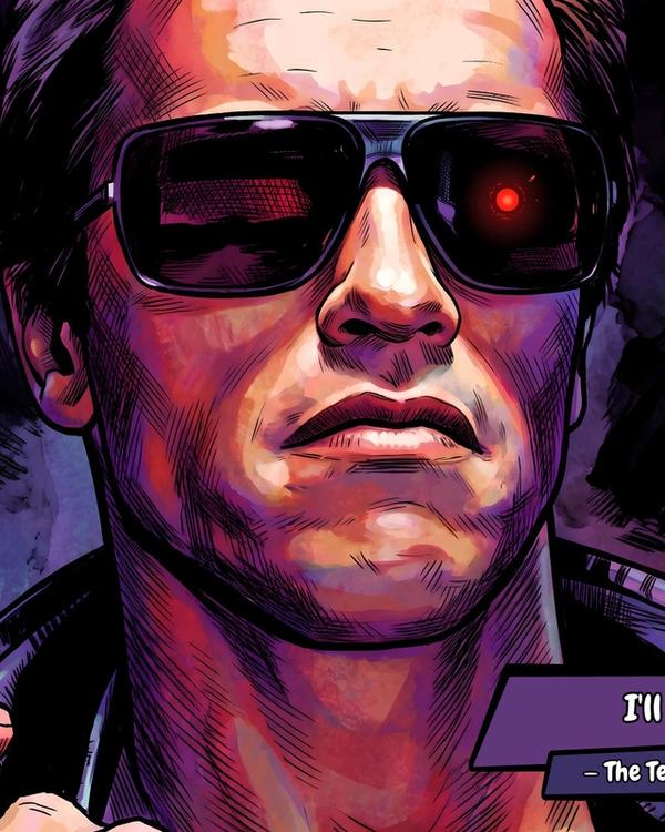 The Terminator — Comic Strip Canvas