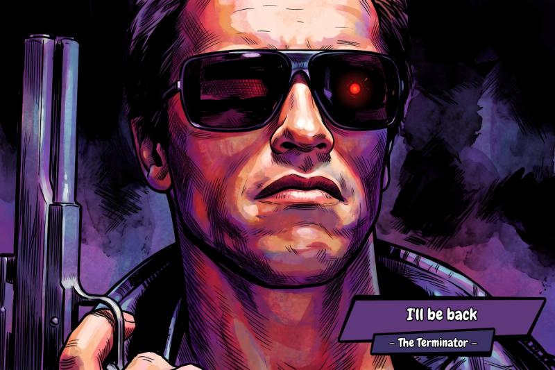 The Terminator — Comic Strip Canvas