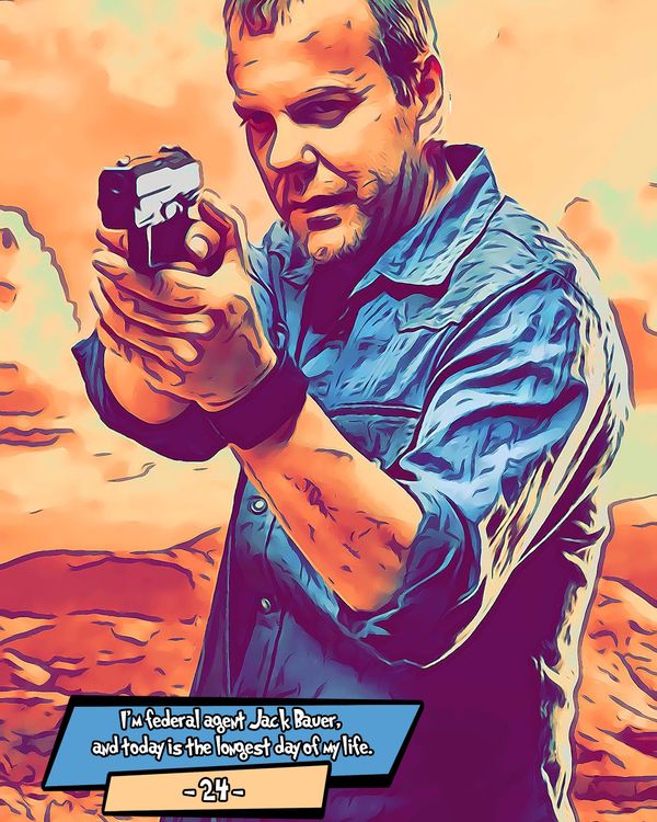 Jack Bauer — Comic Strip Canvas