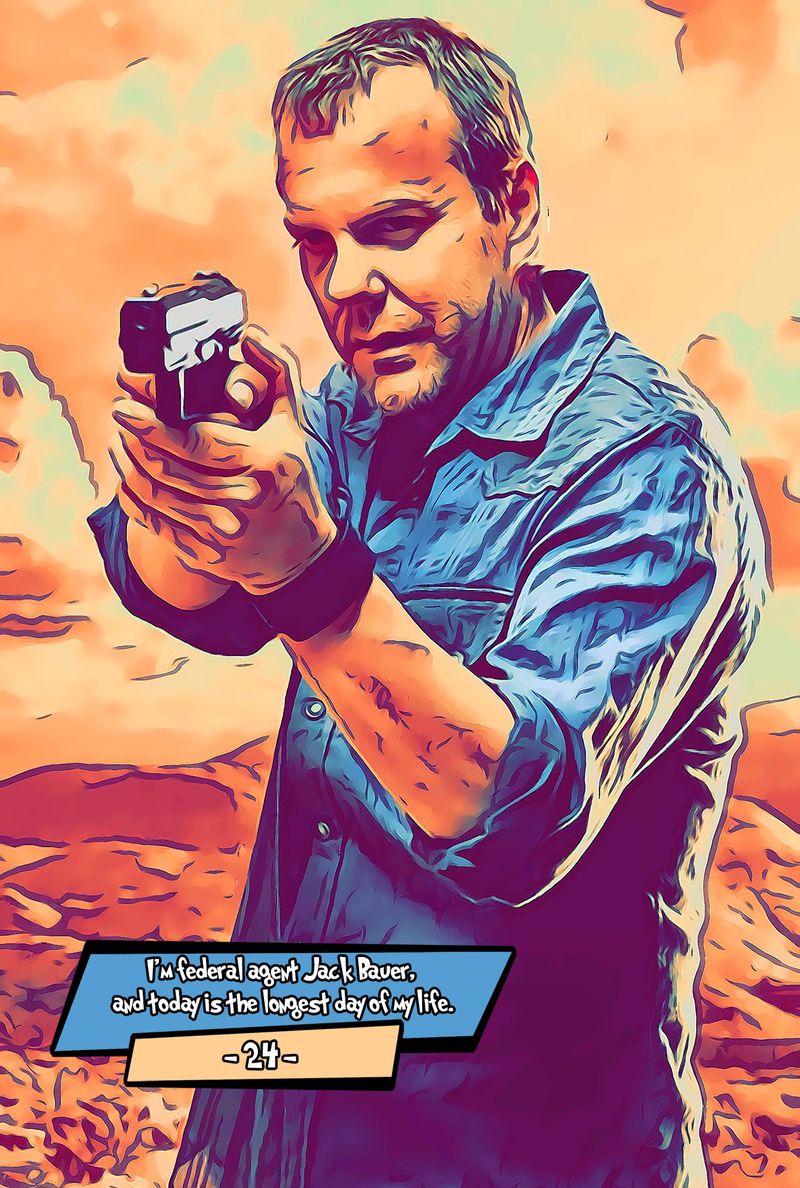 Jack Bauer — Comic Strip Canvas