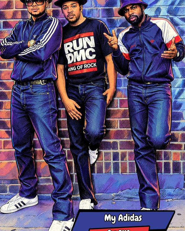 Run DMC — Comic Strip Canvas