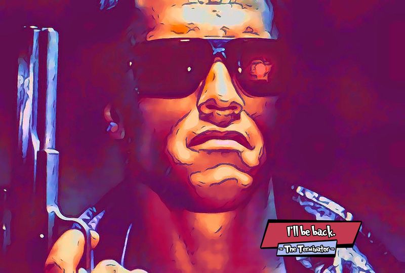 The Terminator — Comic Strip Canvas