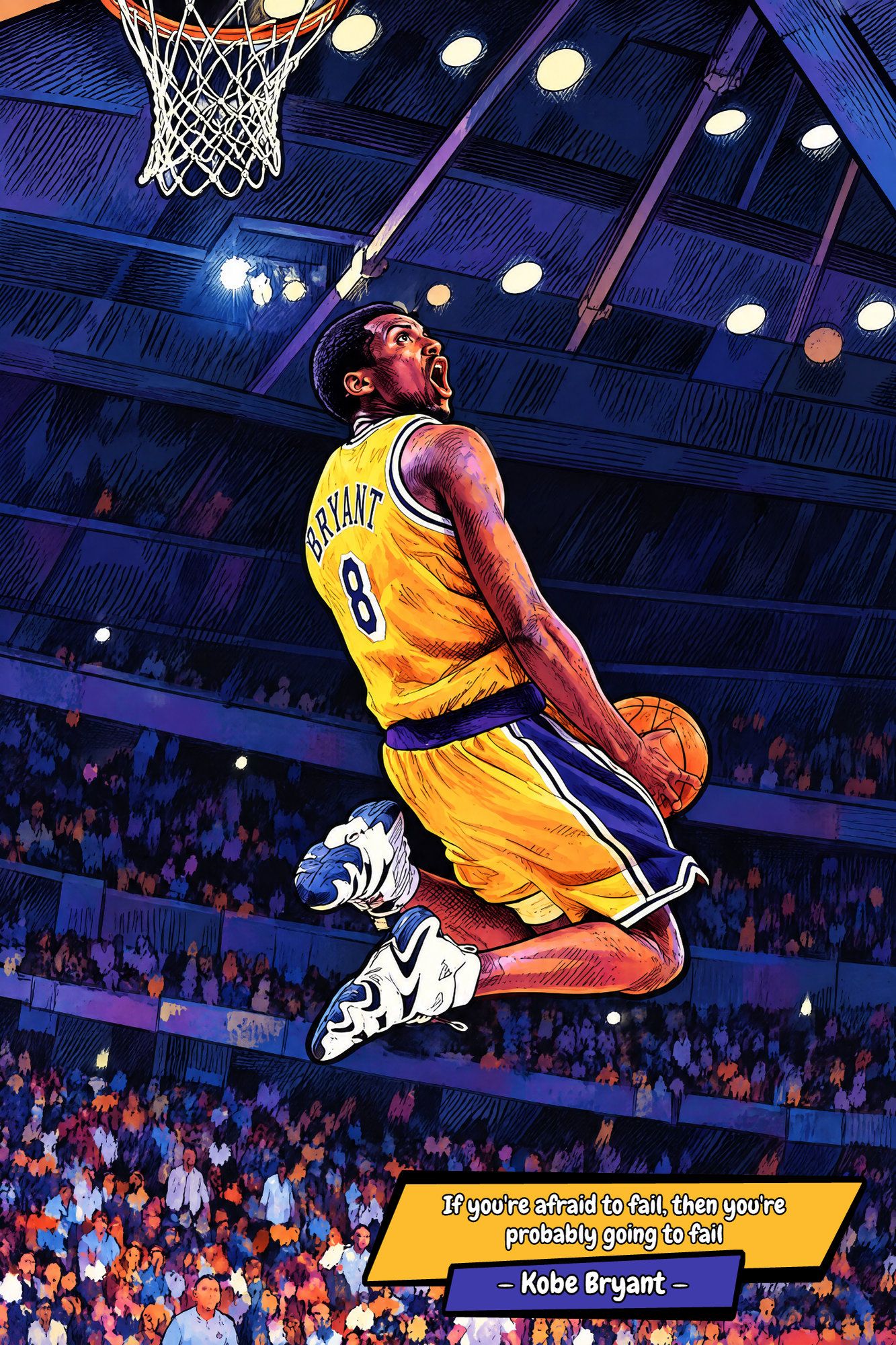Kobe Bryant — Comic Strip Canvas