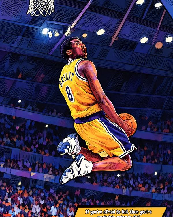 Kobe Bryant — Comic Strip Canvas