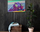 Valentino Rossi lifestyle mockup — Comic Strip Canvas