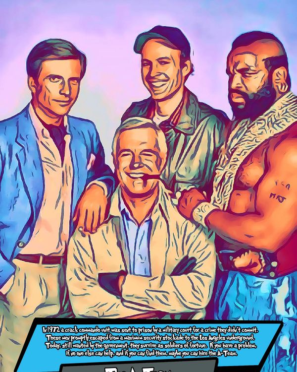 The A Team — Comic Strip Canvas