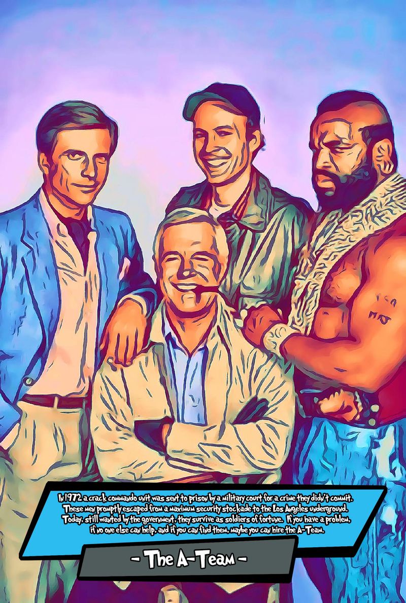 The A Team — Comic Strip Canvas