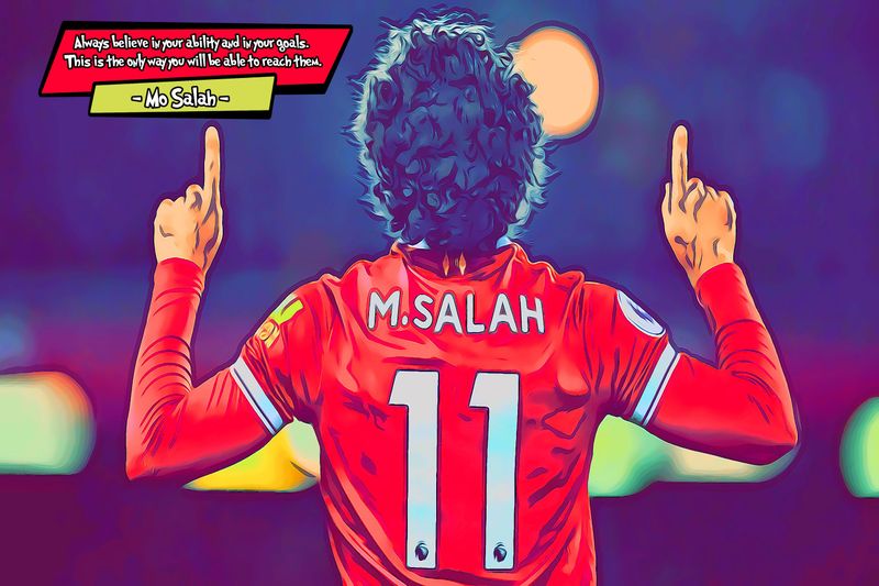 Mo Salah — Comic Strip Canvas