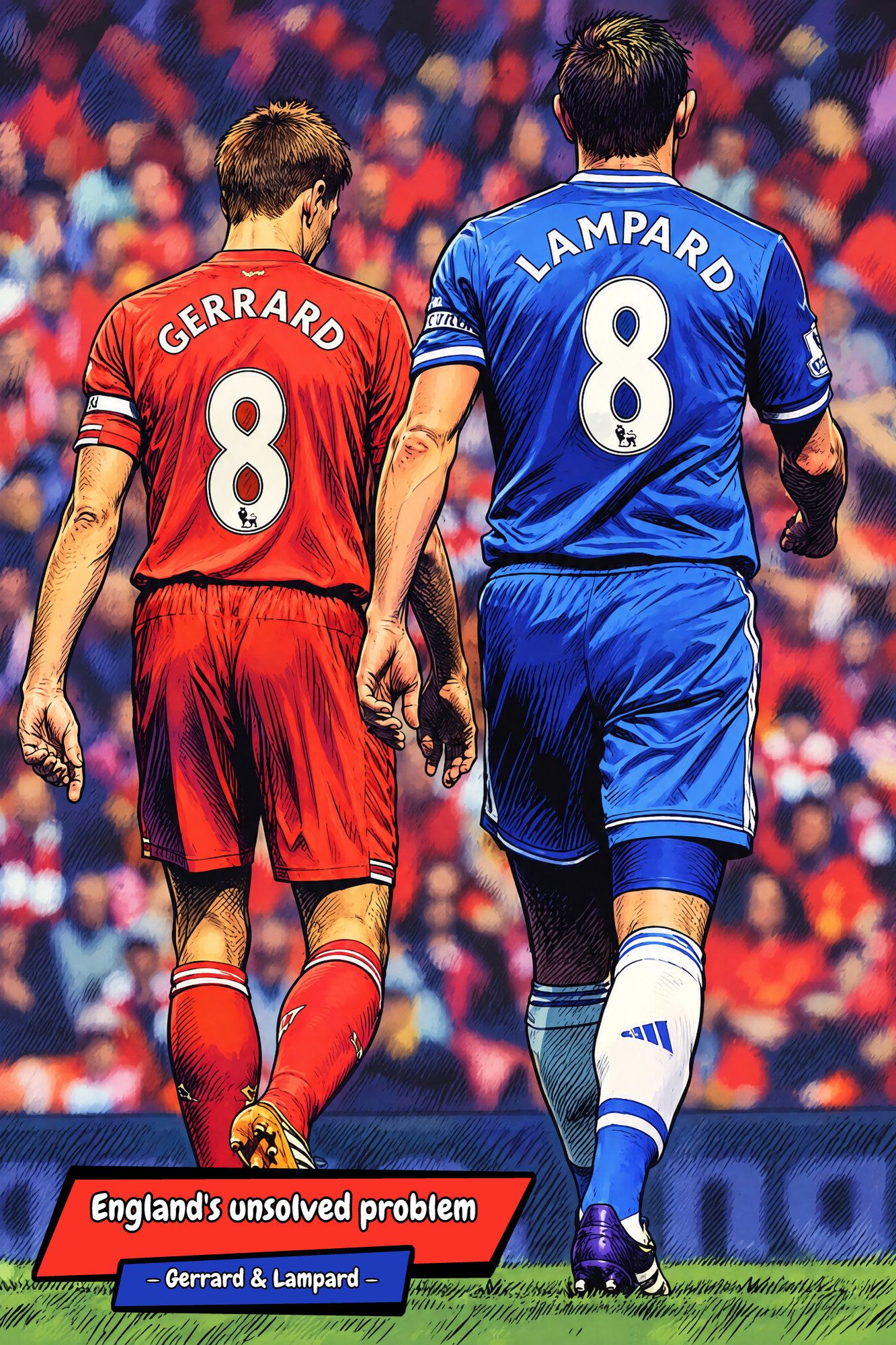 Gerrard and Lampard — Comic Strip Canvas