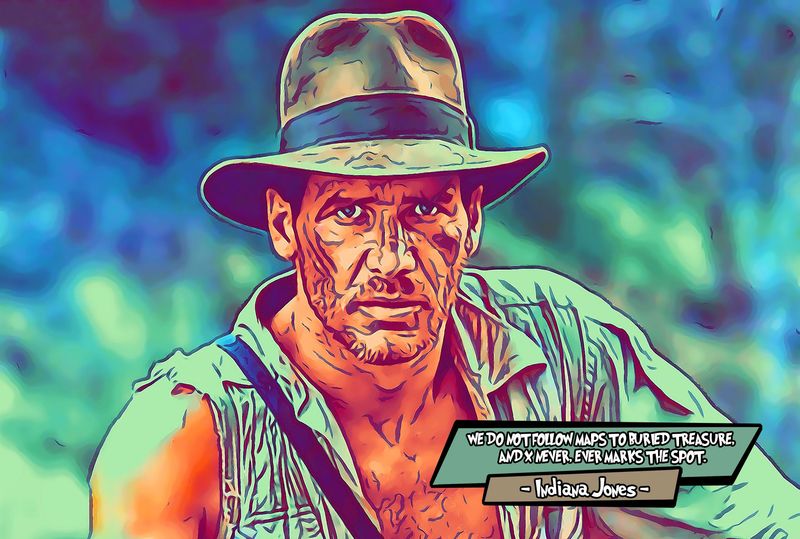 Indiana Jones — Comic Strip Canvas