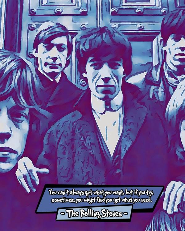 The Rolling Stones — Comic Strip Canvas