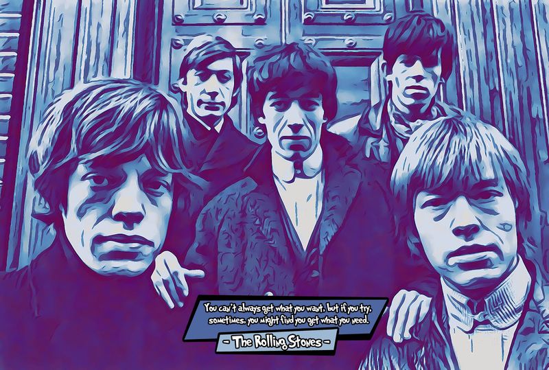 The Rolling Stones — Comic Strip Canvas