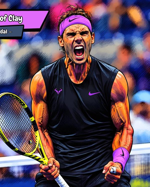 Rafael Nadal — Comic Strip Canvas