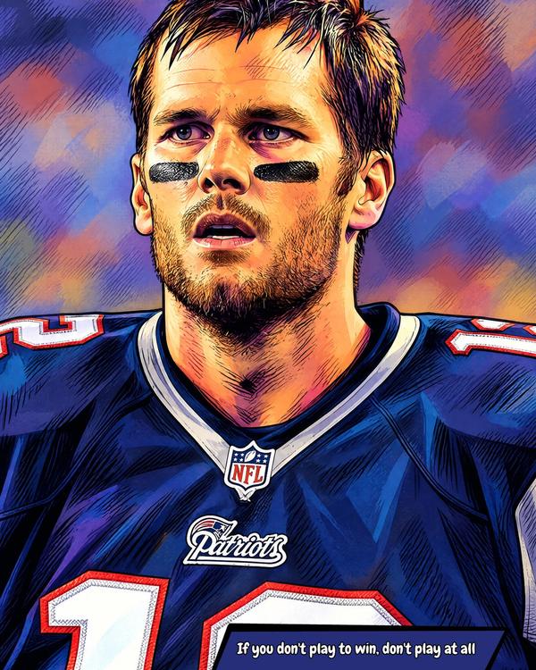 Tom Brady — Comic Strip Canvas