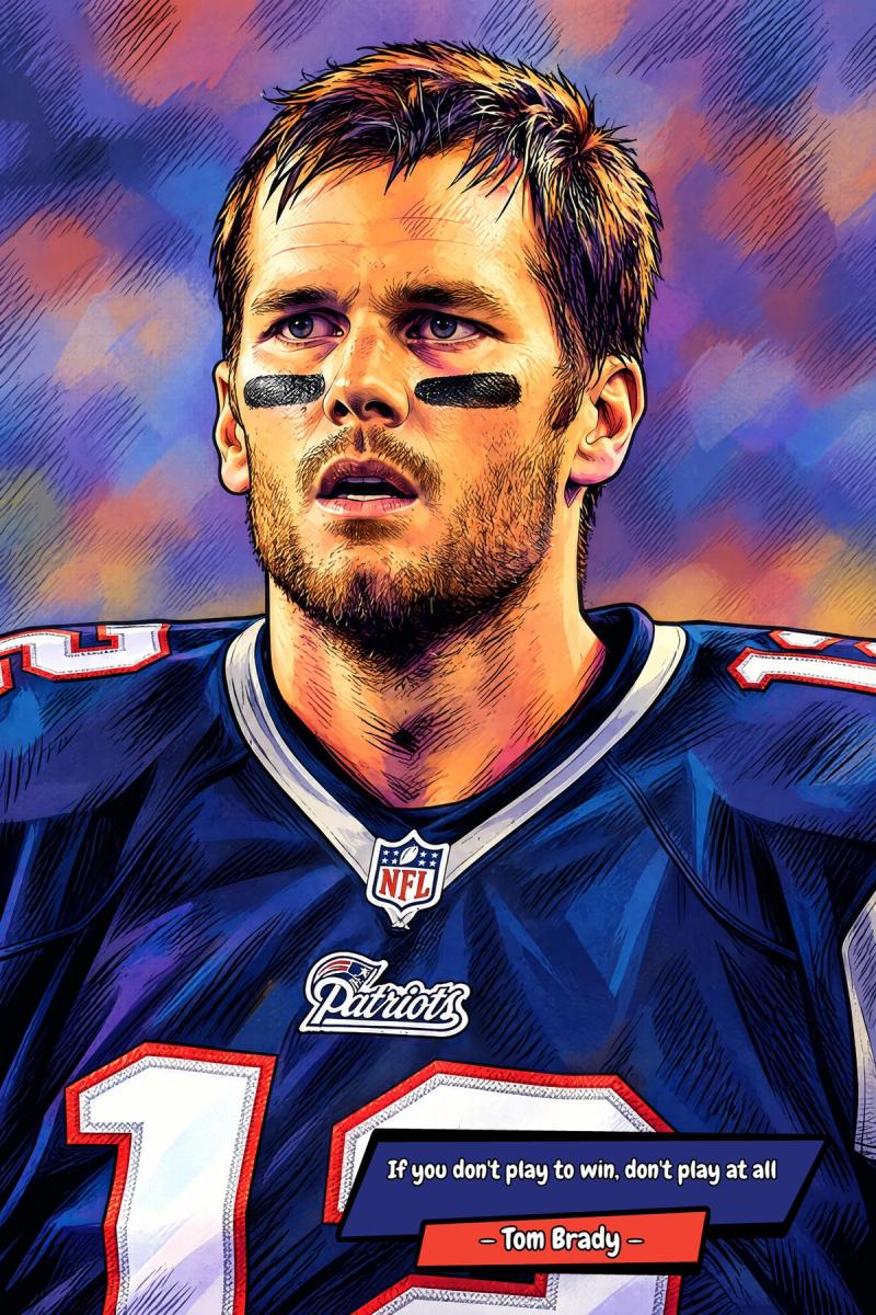Tom Brady — Comic Strip Canvas