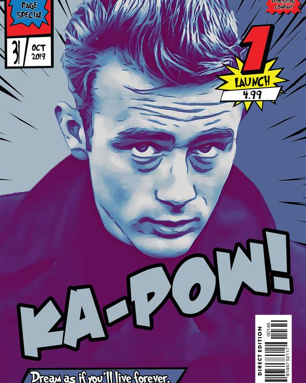 James Dean — Comic Strip Canvas