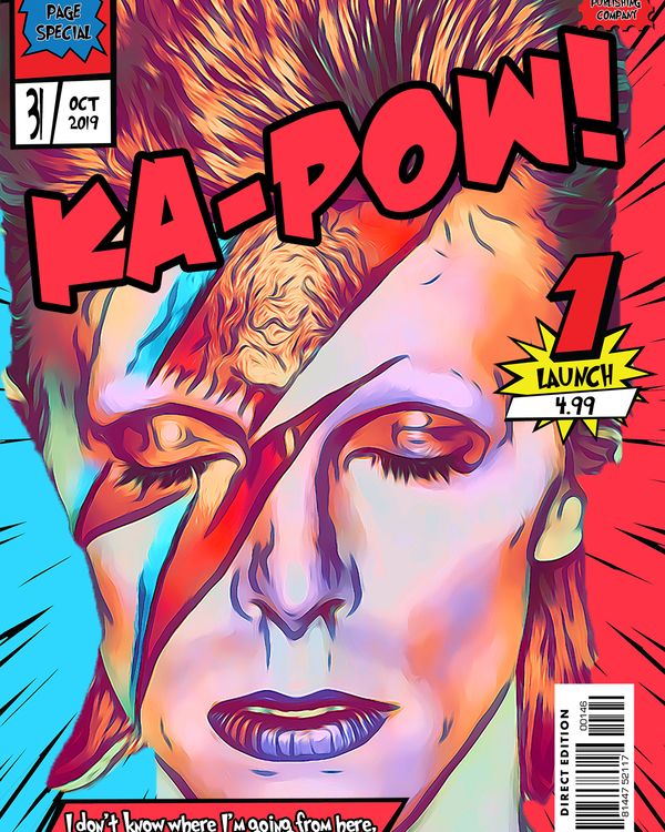 David Bowie — Comic Strip Canvas