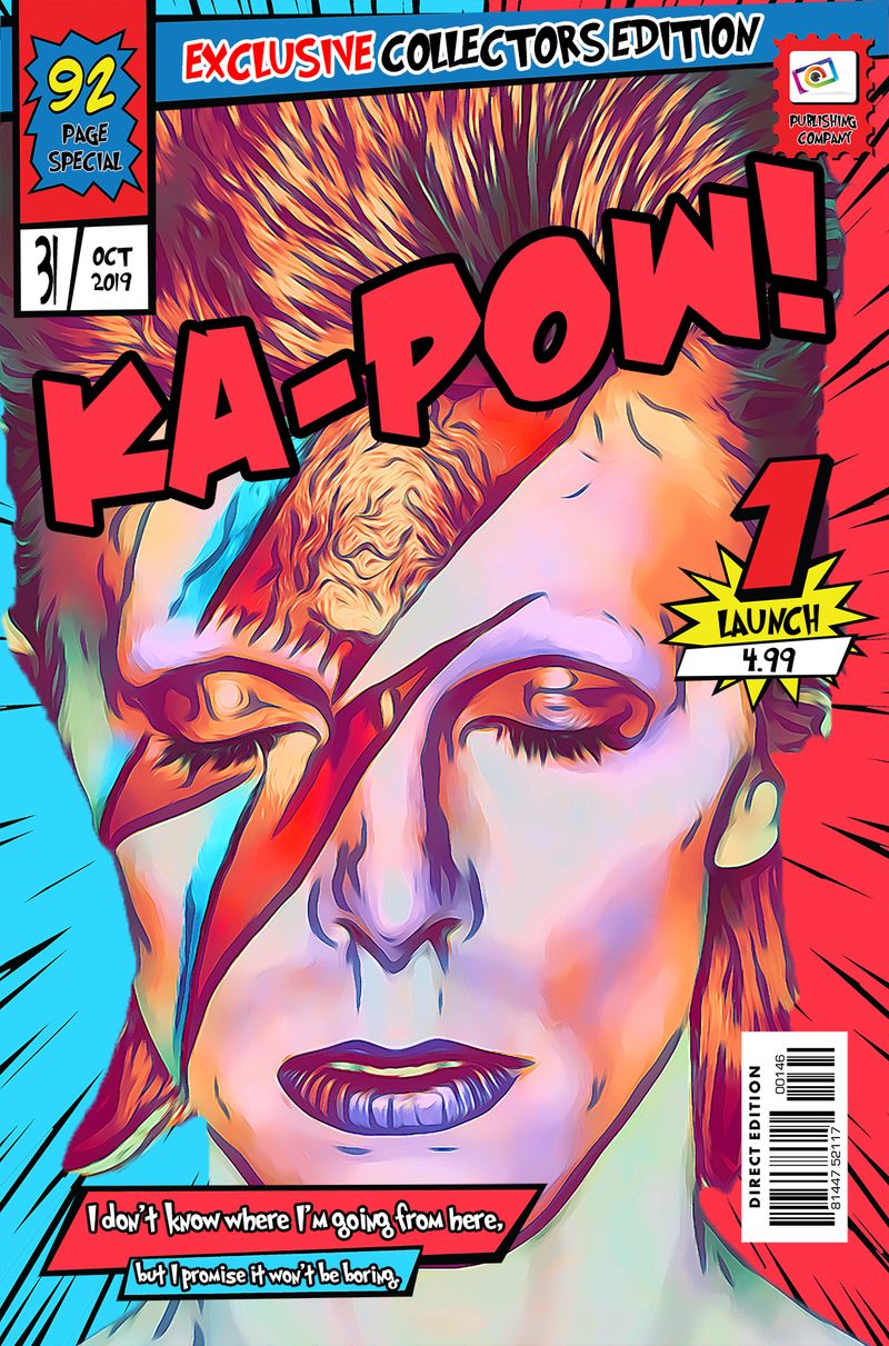 David Bowie — Comic Strip Canvas