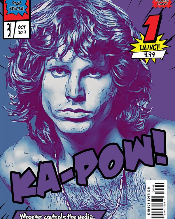 Jim Morrison — Comic Strip Canvas