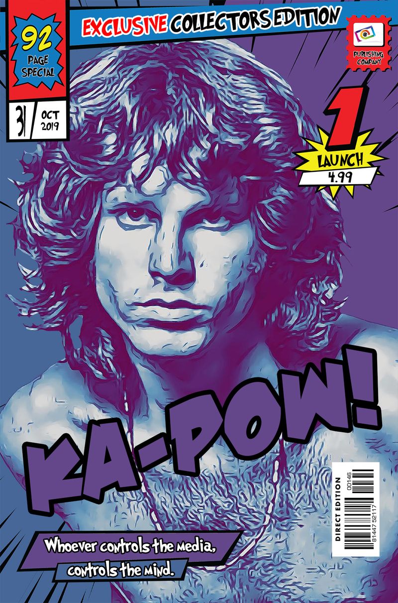 Jim Morrison — Comic Strip Canvas