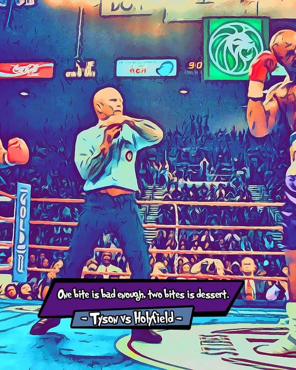 Tyson vs Holyfield — Comic Strip Canvas