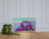 Valentino Rossi lifestyle mockup — Comic Strip Canvas