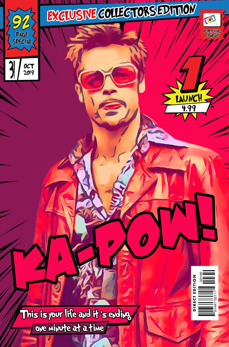 Tyler Durden — Comic Strip Canvas
