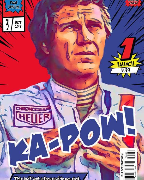 Steve McQueen — Comic Strip Canvas