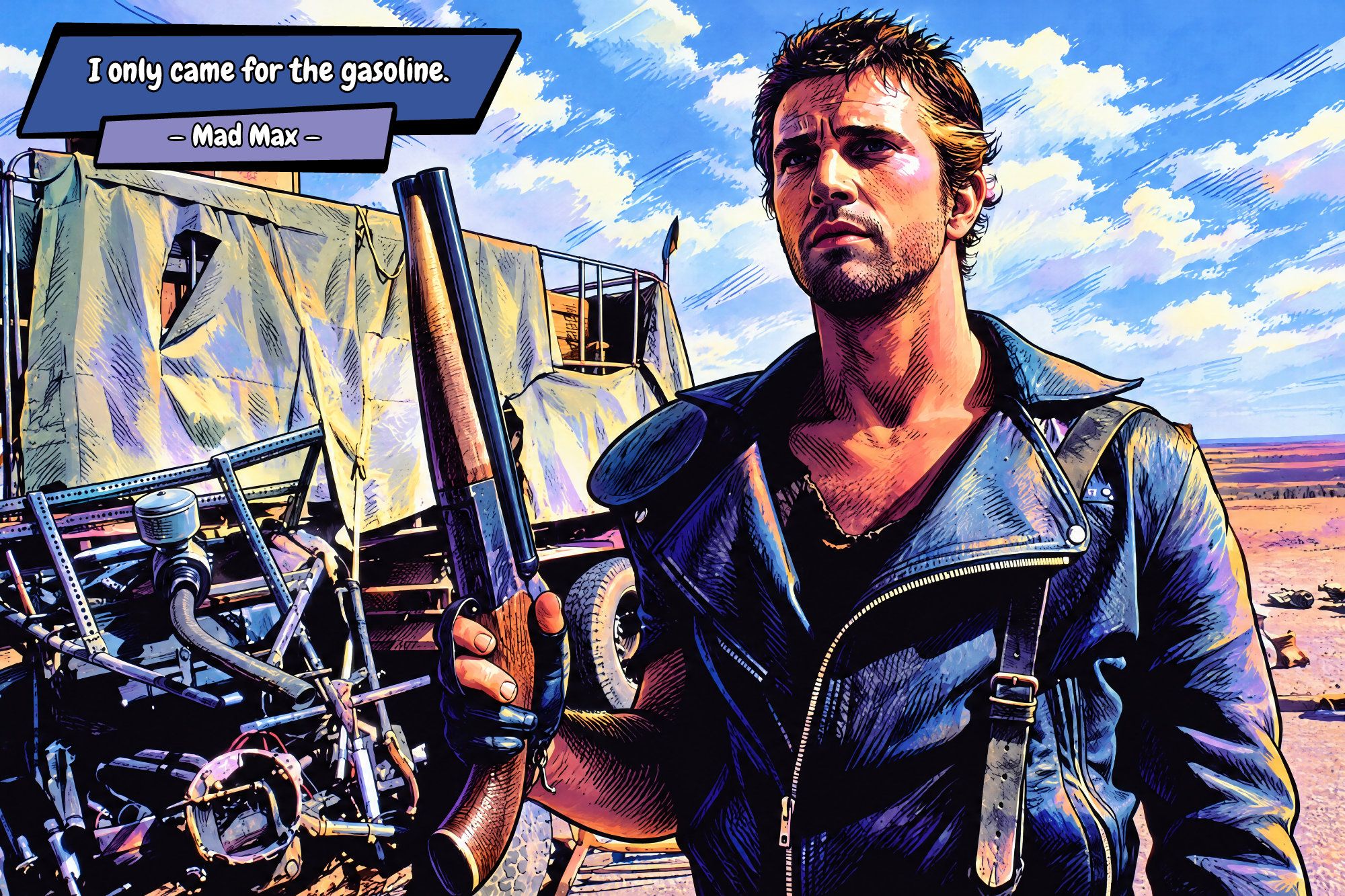 Mad Max — Comic Strip Canvas