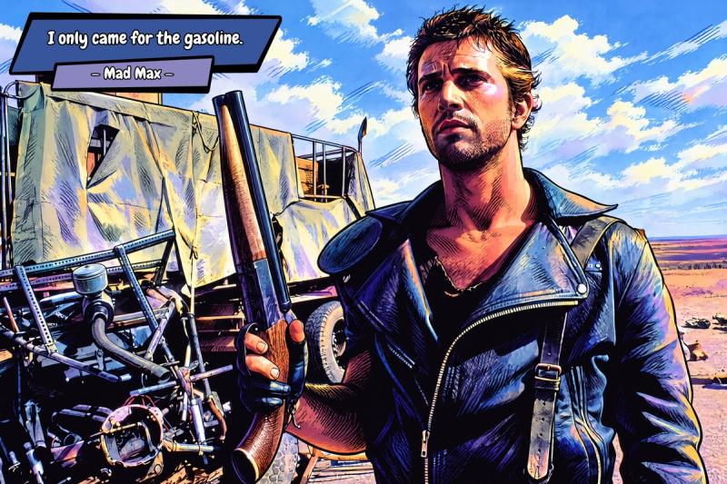 Mad Max — Comic Strip Canvas