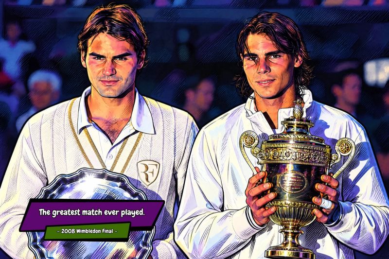 Federer vs Nadal — Comic Strip Canvas