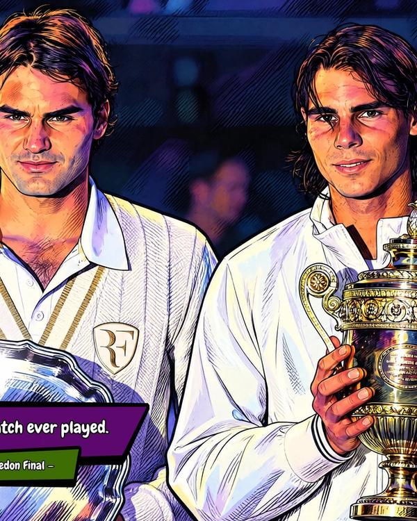 Federer vs Nadal — Comic Strip Canvas