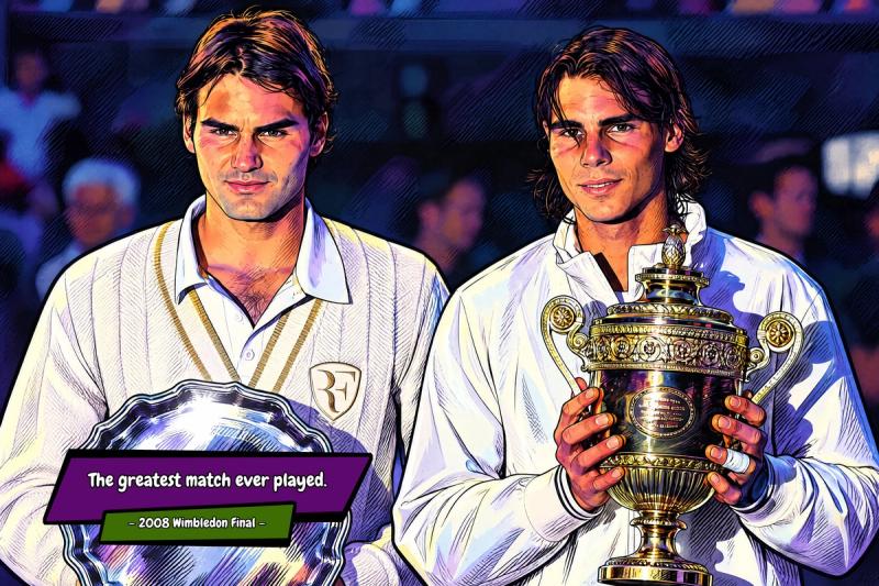 Federer vs Nadal — Comic Strip Canvas