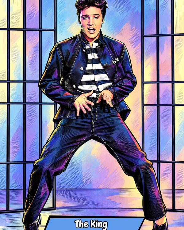 Elvis — Comic Strip Canvas