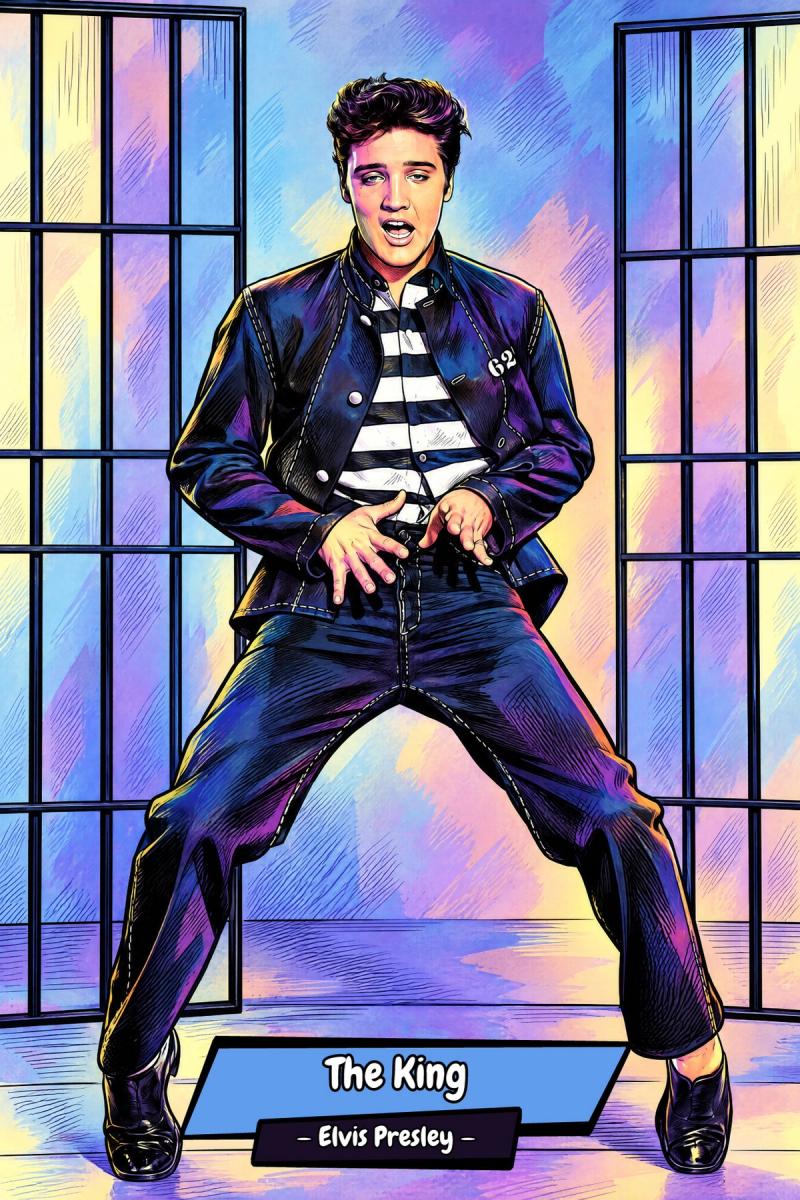Elvis — Comic Strip Canvas