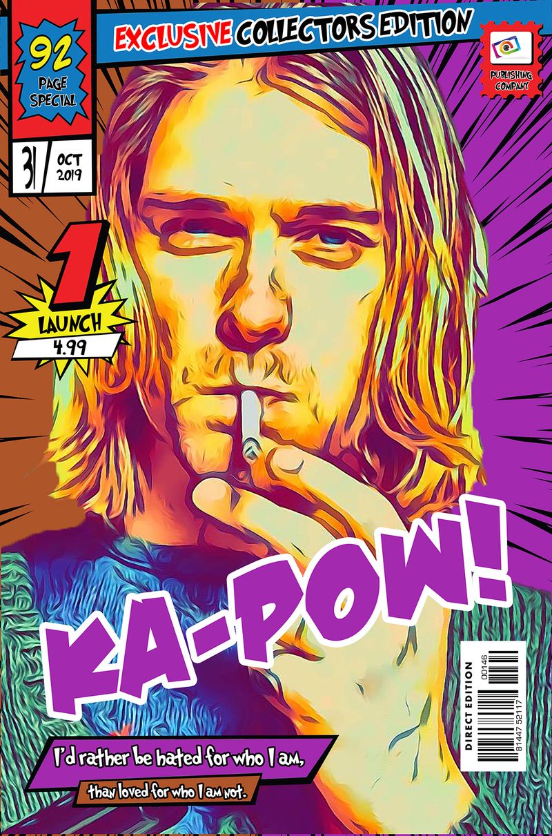 Kurt Cobain — Comic Strip Canvas