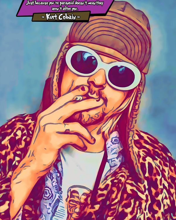 Kurt Cobain — Comic Strip Canvas