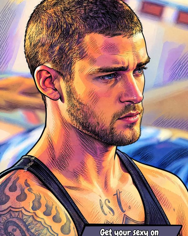 Justin Timberlake — Comic Strip Canvas