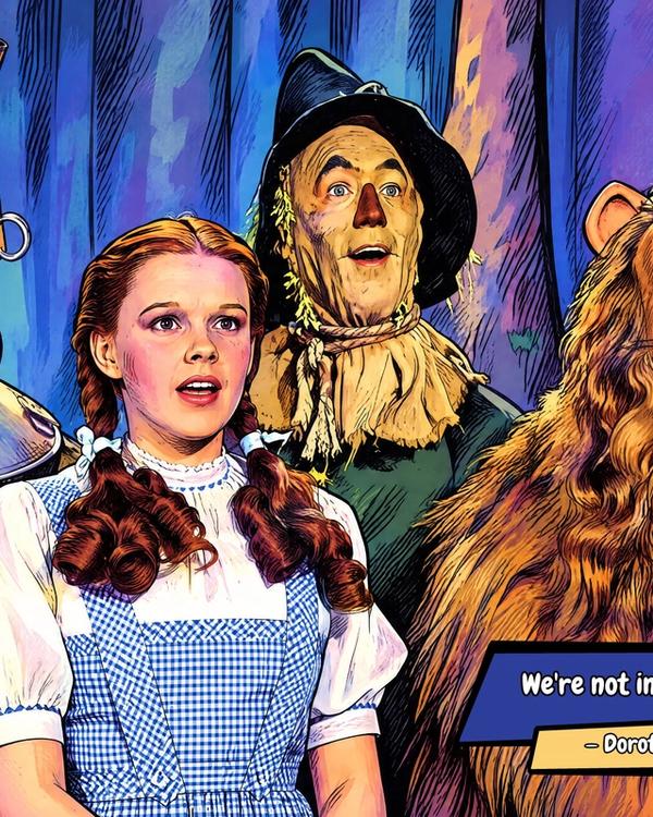 The Wizard of Oz — Comic Strip Canvas