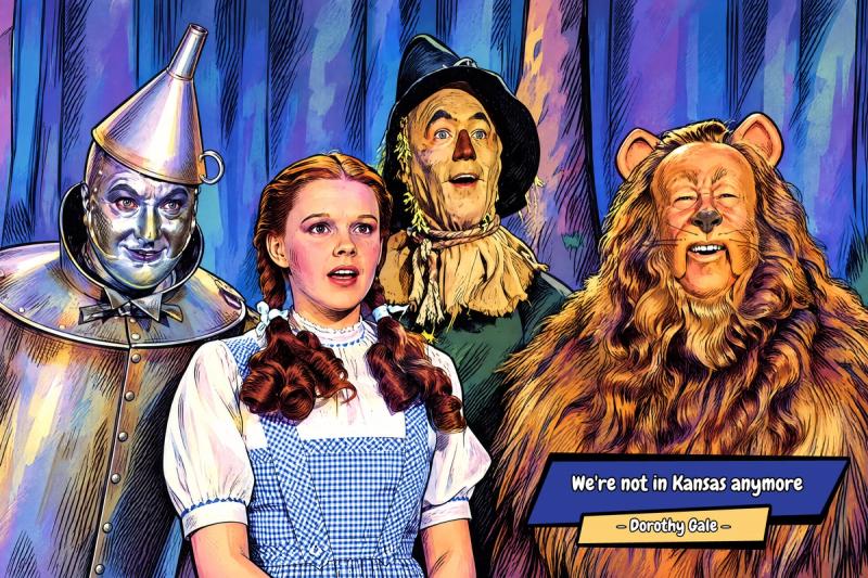 The Wizard of Oz — Comic Strip Canvas
